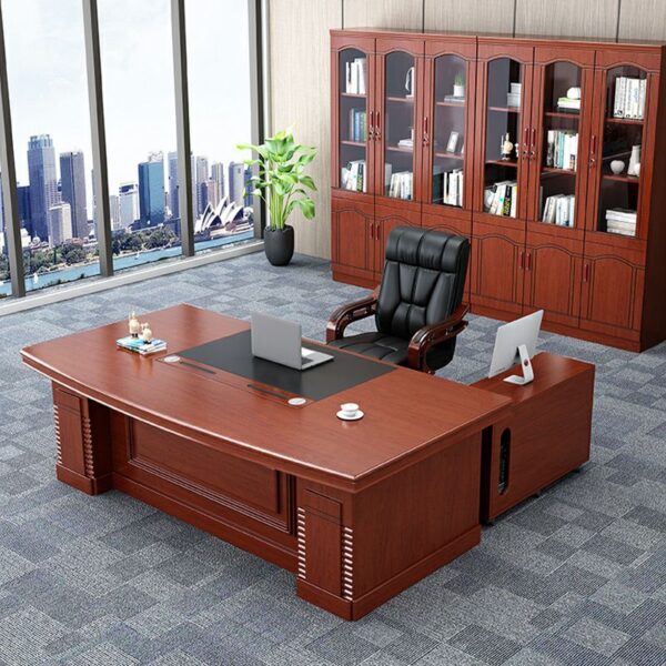 2-way workstation, headrest office seat, mahogany coat hanger, foldable sturdy seat, 2.4m boardroom, table