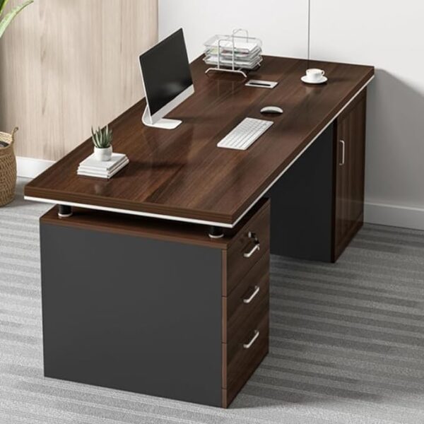 6-way workstation, headrest office seat, chrome visitors seat, 3m boardroom table, catalina conference seat, 2m executive office desk, mahogany coat hanger, executive visitors seat