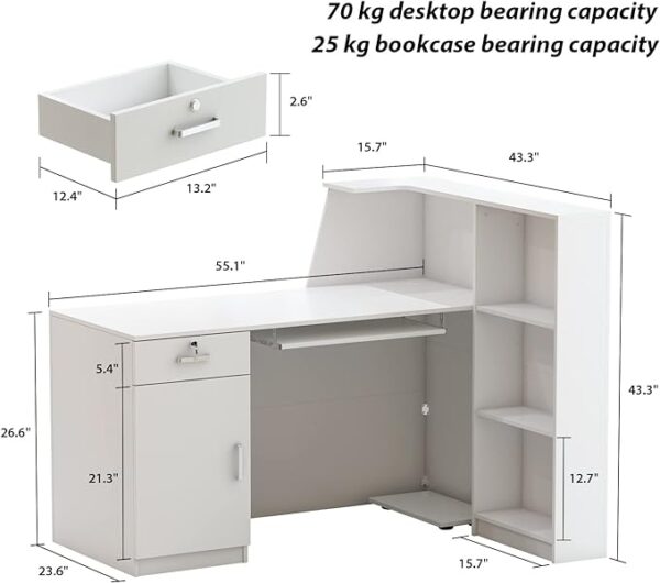 Executive Office Chair, 1.8M Executive Desk, Clerical Office Chair, wooden Credenza, 3-Link Waiting Bench, 3-Drawer Filing Cabinet