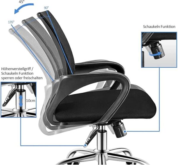 Headrest Office Chair, Mahogany Office Chair, Executive Office Chair, 2-Way Office Workstation, mesh visitors chair, 1.6m Office Desk