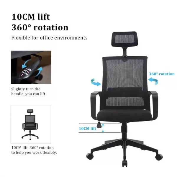 1.6m receptiohn desk, 1.8m executive office desk, 4-way workstation, bliss office seat, headrest office seat, mahogany coat hanger, mesh visitors seat