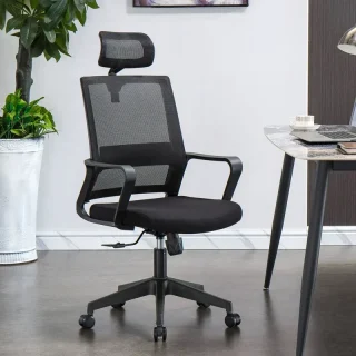 1.6m receptiohn desk, 1.8m executive office desk, 4-way workstation, bliss office seat, headrest office seat, mahogany coat hanger, mesh visitors seat