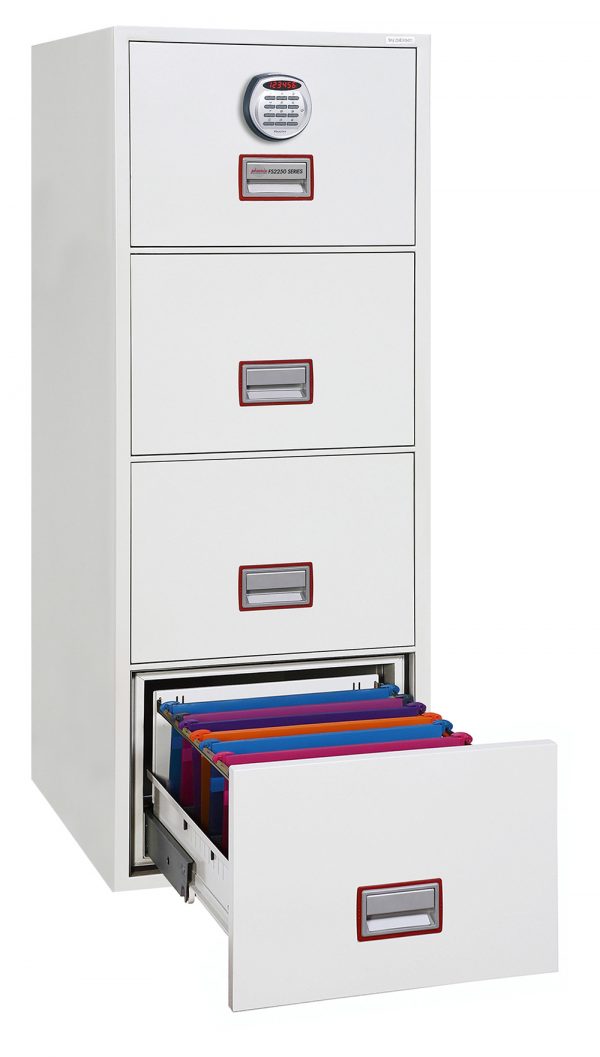 4-Drawer Office Fireproof Cabinet With Safe - Image 2