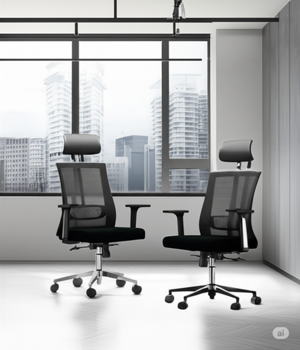 2-door full glass filing office cabinet, 2.4m boardroom office table, 2m executive office desk, 4-way workstation, catalina conference seat, executive visitors office seat, foldable sturdy chair, orthopedic office seat