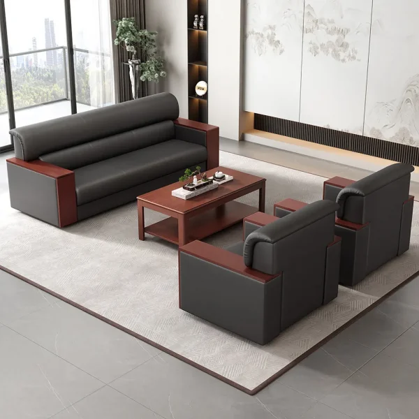 2.4m boardroom office table, 4-way workstation, bliss office seat, chrome visitors seat, ergonomic office seat, mahogany coffee table, orthopedic office seat