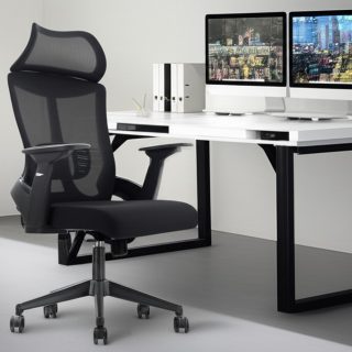 2m executive office desk, 4-way workstation, chrome visitors seat, executive directors seat, executive visitors seat, strong mesh office seat