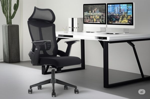 2m executive office desk, 4-way workstation, chrome visitors seat, executive directors seat, executive visitors seat, strong mesh office seat