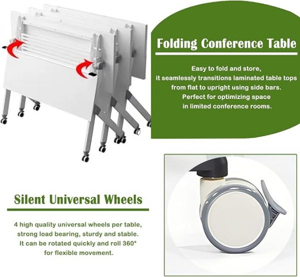 Modern Folding Office Training Table - Image 7