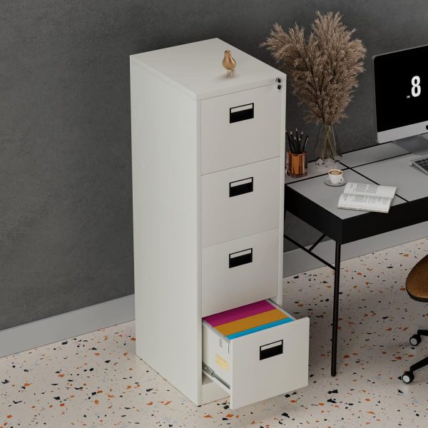 Modern 4-Drawer Metal Filing Cabinet - Image 2
