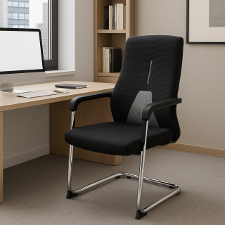headrest office seat, mahogany coat hanger, 2-way office workstation, executive office seat, 1.6m reception office desk, mesh visitors office seat, 3-seater non padded waiting bench, electric adjustable office table, 3-door mahogany filing office cabinet