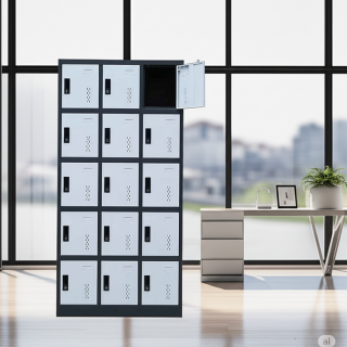 15-Locker Office Filing Cabinet