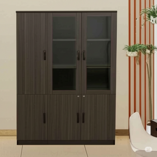3-Door Wooden Filing Cabinet