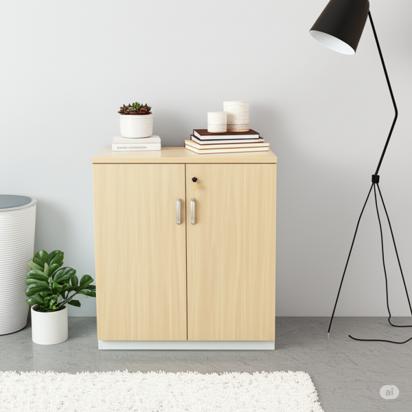 2-Door Wooden Office Cupboard