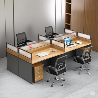 4-Way Modern Office Workstation
