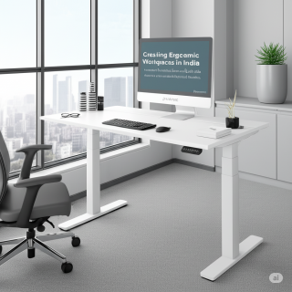 1.4M Electric Height Adjustable  Office Table