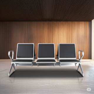 3-Link Office Reception Waiting Bench