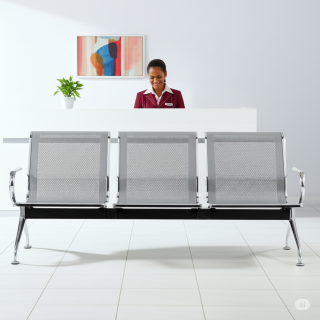 3-Link Office Reception Waiting Bench