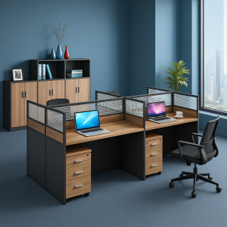 4-Way Modern Office Workstation