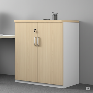 2 Door Office  Wooden Credenza