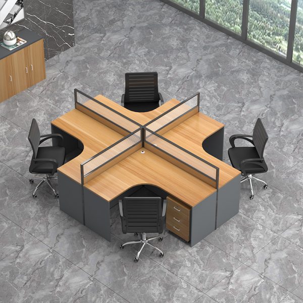 4-Way Curved Office Workstation