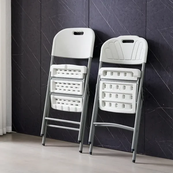 White Foldable Training Chair - Image 2