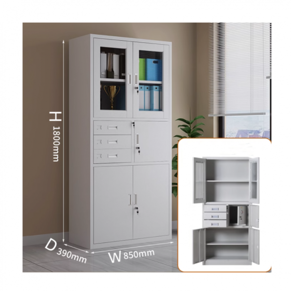 2-Door Metallic Office Filing Cabinet - Image 2