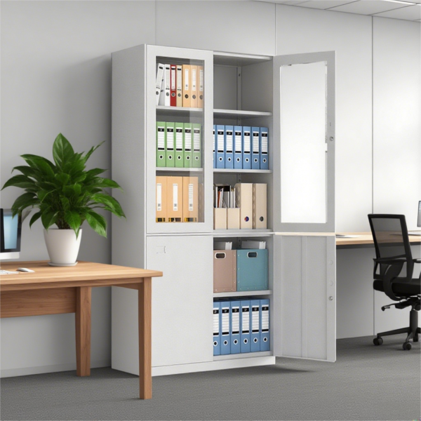 2-Door Metallic Office Filing Cabinet - Image 3
