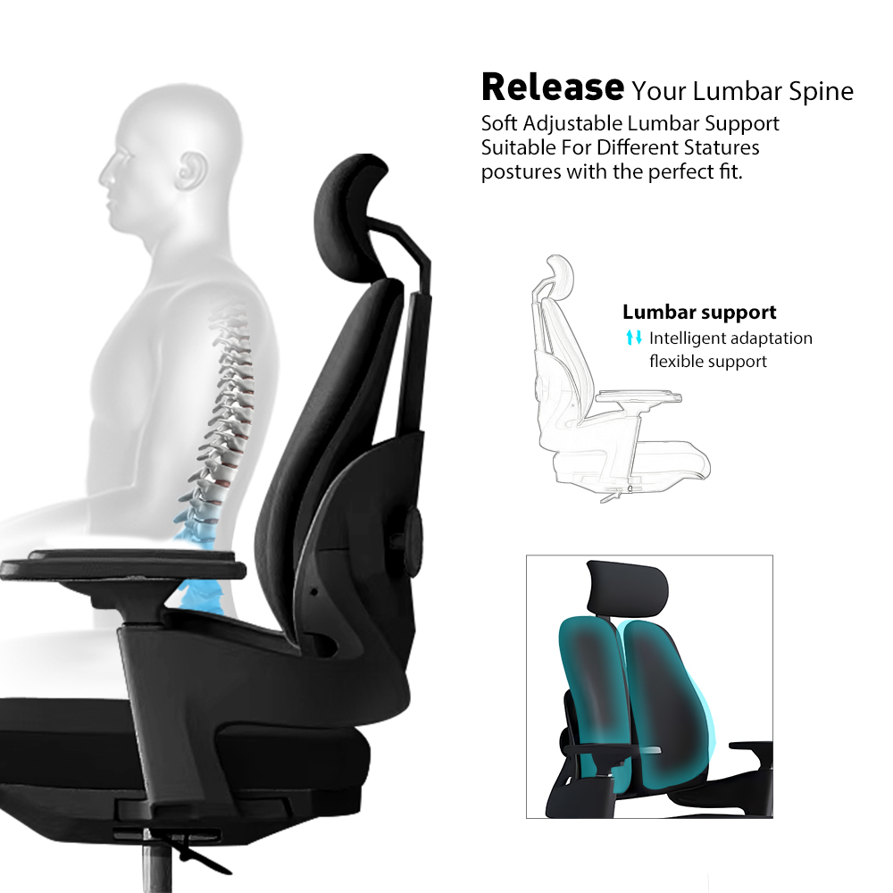 High Back Dual Orthopedic Office Chair - Image 2