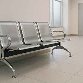 3-Link Office Reception Waiting Bench