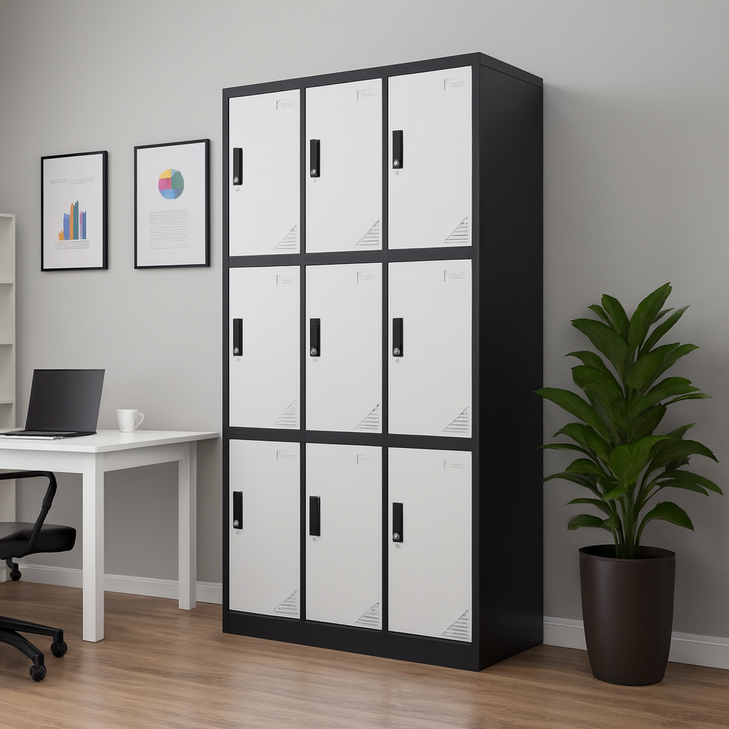 9-Locker Office Filing Cabinet