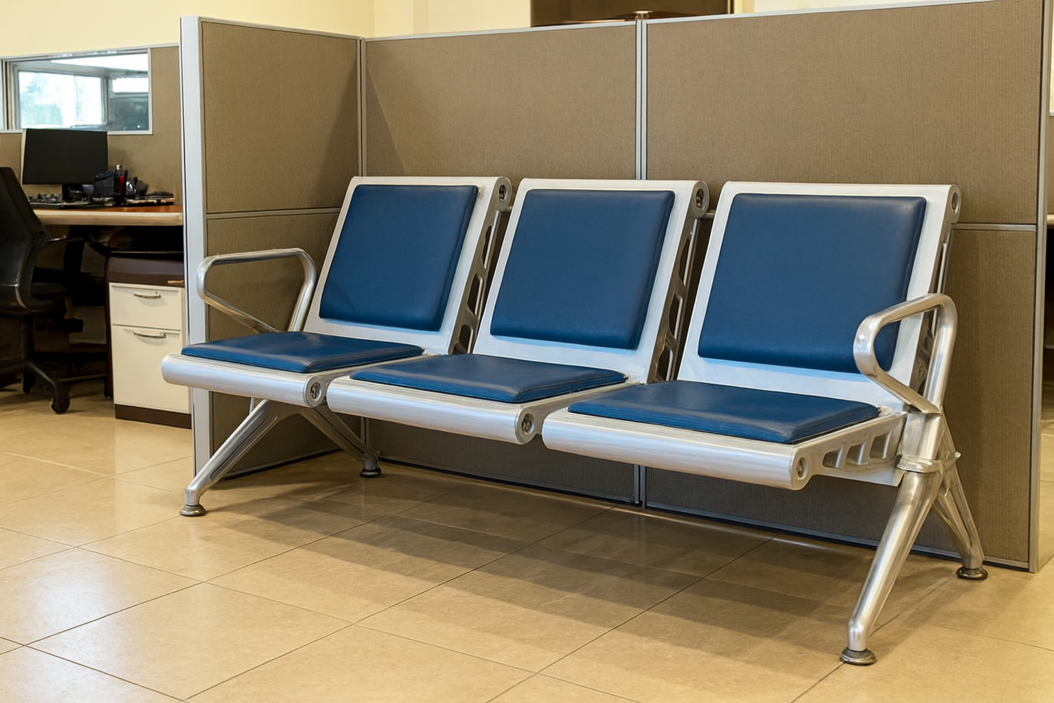 3-Link Reception Office Waiting Bench