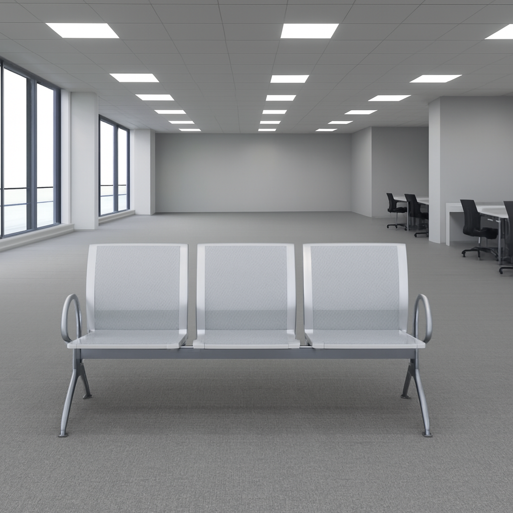 3-Link Non-Padded Office Waiting Bench