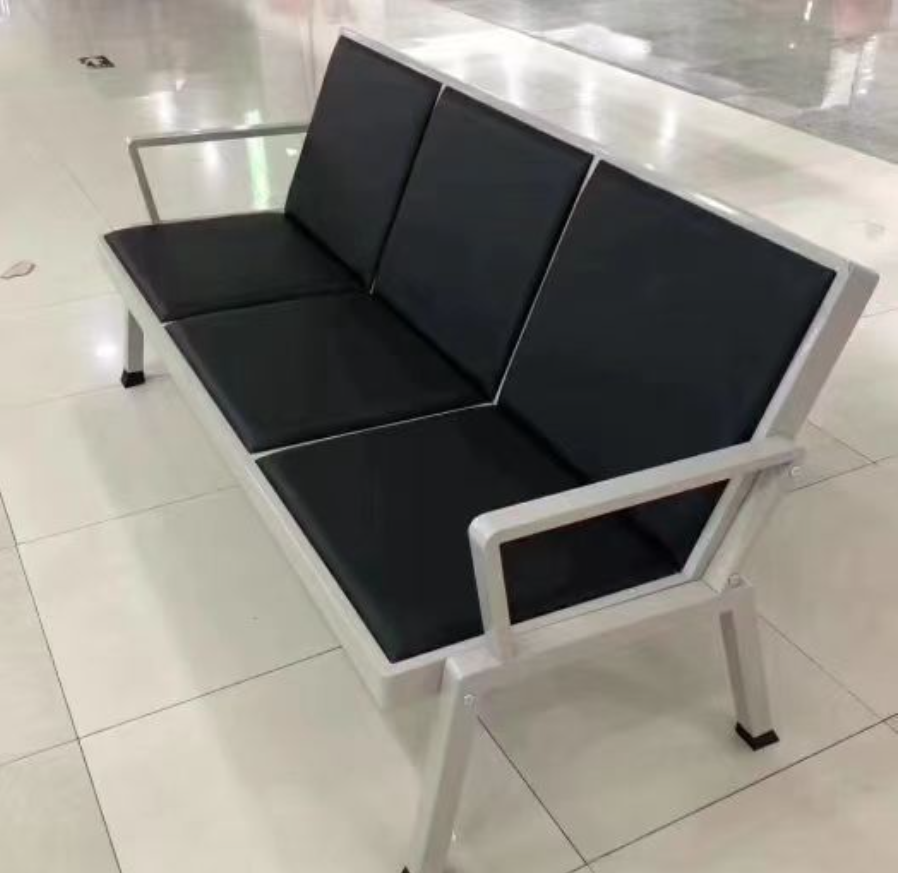 3-link heavy duty waiting bench for reception areas Durable office waiting bench with cushioned seats Professional reception seating for hospitals and offices Long-lasting 3-seat waiting bench for high-traffic areas