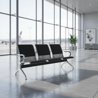 3 link waiting bench Kenya Three seater office waiting bench Metal reception waiting bench 3 seats Hospital waiting area bench Kenya