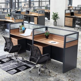2 way workstation desk Kenya Two person office workstation with partition 2 seater shared office desk Nairobi Modern office workstation for two people