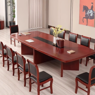Large modern boardroom table with spacious design for executive meetings