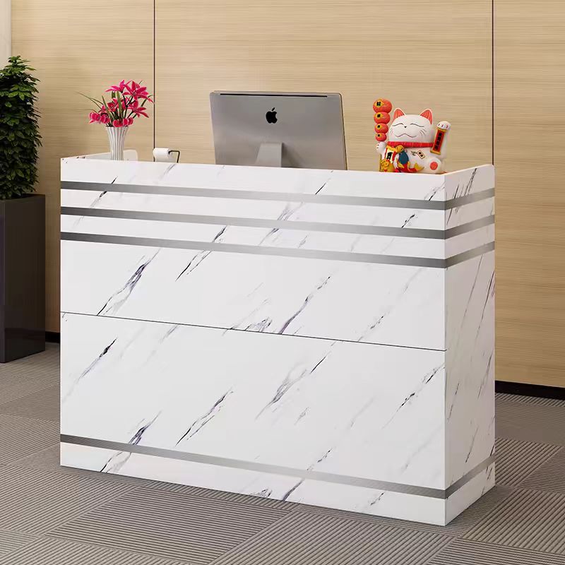 1.2M reception desk modern office front counter Kenya Professional 1.2 meter reception desk with storage drawers Office reception desk 1.2m size for corporate lobby Durable reception counter desk for clinics and offices