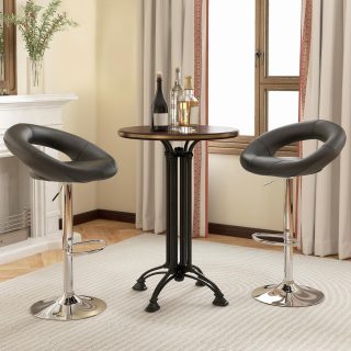 60-degree swivel barstool with stable base and sleek design