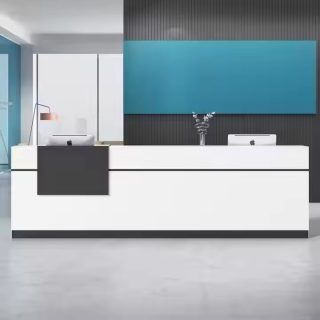 reception office desk in Nairobi Kenya modern front desk for office reception Kenya durable laminated reception desk Nairobi professional office reception counter Kenya modern reception desk with workspace Nairobi