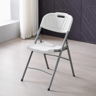 Space-saving foldable chair for training rooms and events