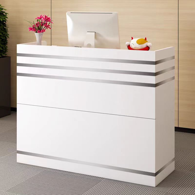 1.2M reception desk modern office front counter Kenya Professional 1.2 meter reception desk with storage drawers Office reception desk 1.2m size for corporate lobby Durable reception counter desk for clinics and offices