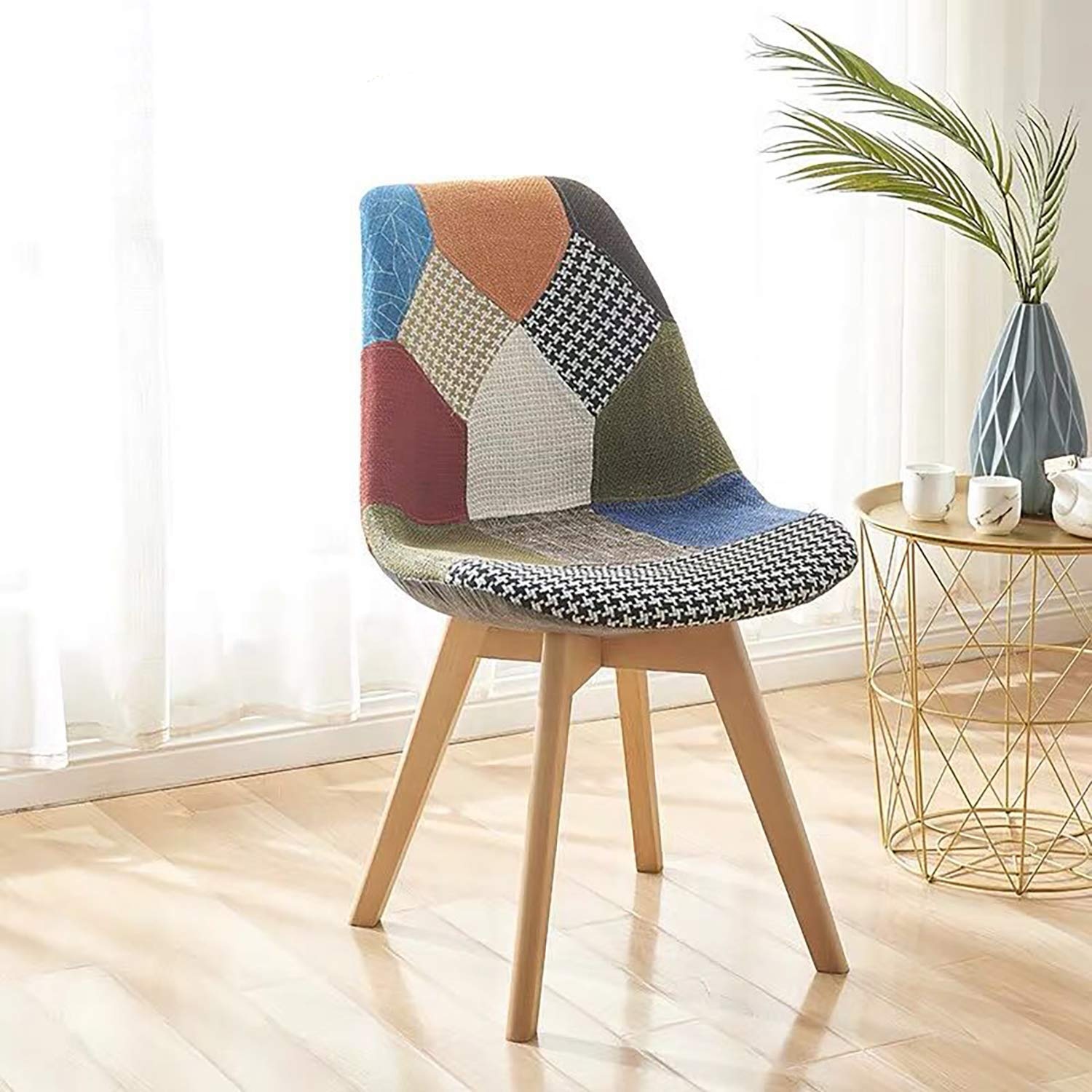 Multi color Eames seat modern dining chair Kenya Colorful Eames style chair for office and home Mid century modern Eames chair with wooden legs Designer Eames seat for reception and dining areas