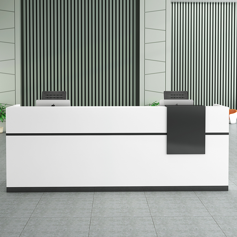 2m reception desk for office in Kenya Modern front office reception counter Nairobi 2 meter reception desk with storage drawers Office reception desk design Kenya Large reception counter for corporate office