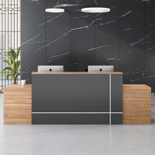 1.8M reception desk Nairobi, modern office reception desk Kenya, reception counter Nairobi, office front desk Kenya, reception desk with storage Kenya.