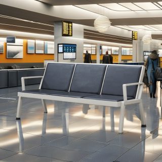 3 link heavy duty waiting bench in Nairobi Kenya reception seating