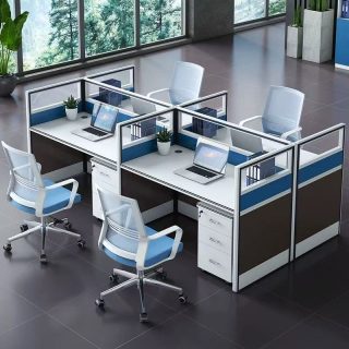 4 way workstation Nairobi, 4 person office workstation desk Kenya, modern team workstation Nairobi, modular office desk for four Kenya.