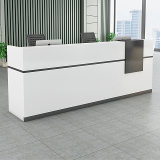 2m reception desk for office in Kenya Modern front office reception counter Nairobi 2 meter reception desk with storage drawers Office reception desk design Kenya Large reception counter for corporate office