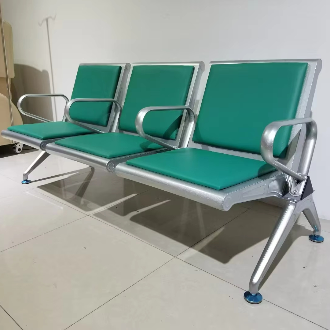 3 link padded waiting bench heavy gauge Kenya Three seater cushioned reception bench Nairobi Heavy duty padded waiting chair for hospital Office reception padded waiting seats Kenya 3 seater metal waiting bench with cushions price in Kenya