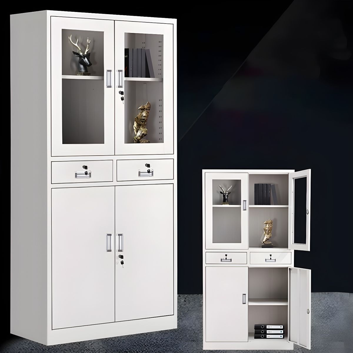 2-Door Metallic Office Filing Cabinet - Image 6