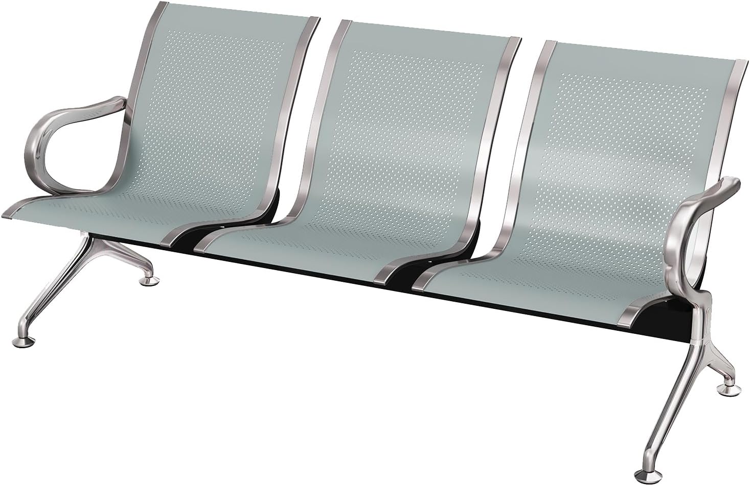 3-Link Non-Padded Office Waiting Bench - Image 3